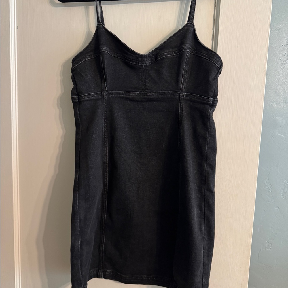 Aerie Denim Spaghetti Strap Dress